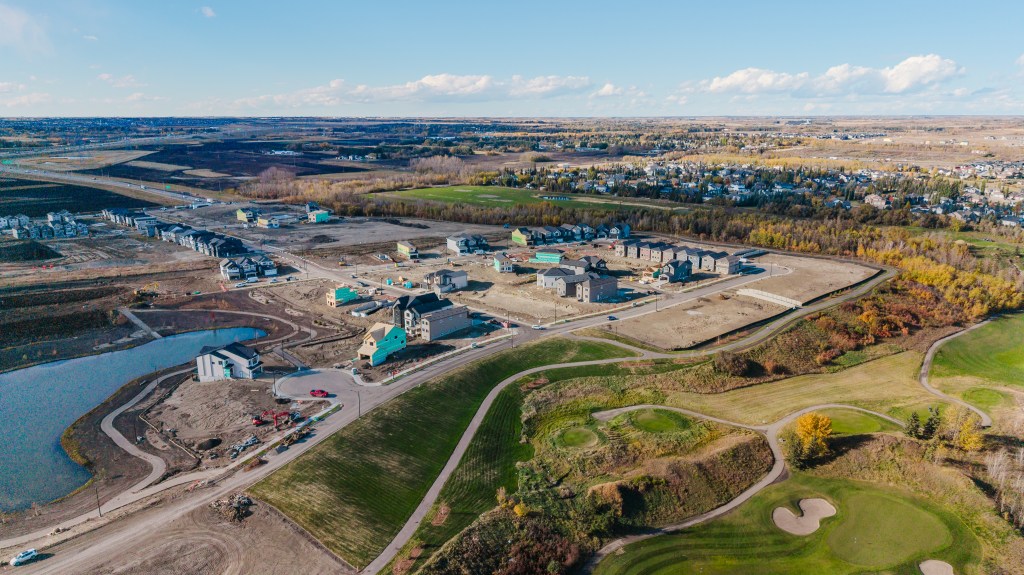 Aerial view of Ridgeview at the Quarry and The Quarry golf course